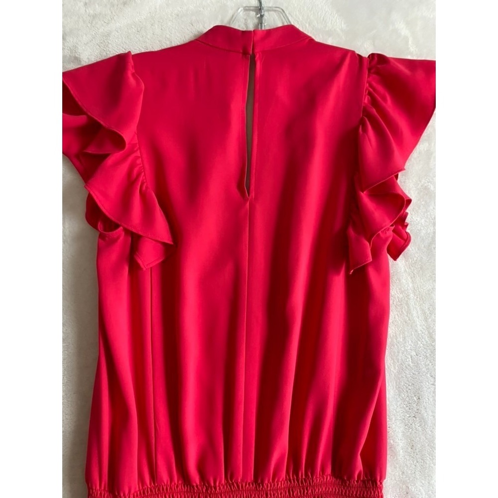 Amanda Uprichard Mini Dress Sz XS Hot Pink Drop Waist Ruffle Tiered Party Barbie - Picture 9 of 15